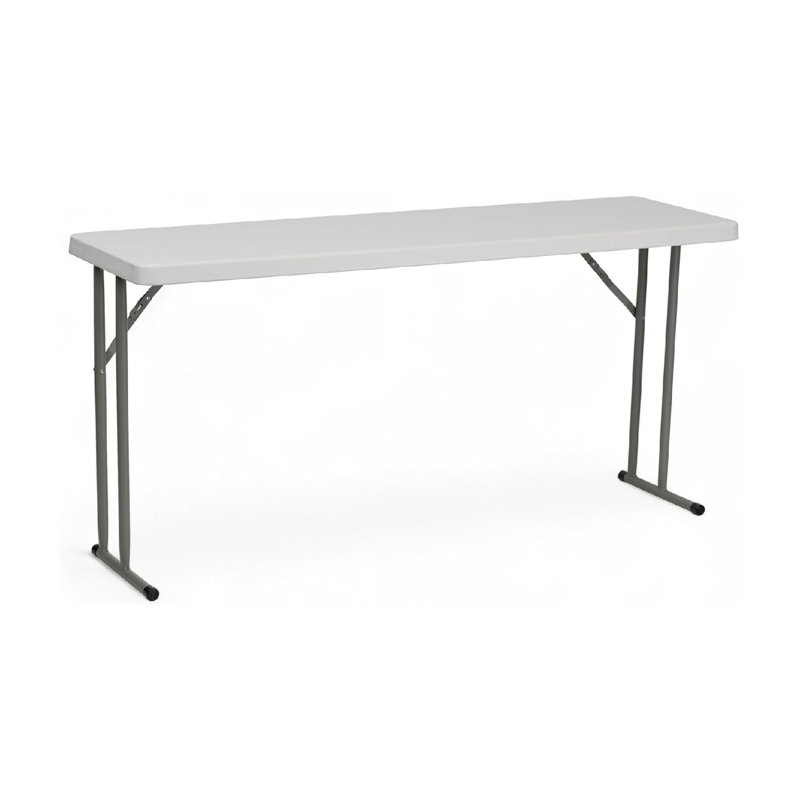 5" Plastic Folding Training And Event Table, Rectangular Folding Training Table With 330-Lb. Static Weight Capacity, White