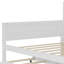 Lit de jour simple en bois avec tablettes de rangement, lit multifonctionnel avec lit gigogne simple et bureau d'étude, blanc antique-479271921-479271920