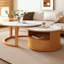 Table basse ronde avec 1 tiroir