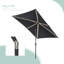 Parasol de marché rectangulaire éclairé 108 po x 72 po Sakira-194317922