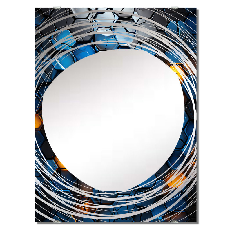 Amodio - Miroir mural décoratif à formes abstraites modernes MIR137429, 40 po x 30 po