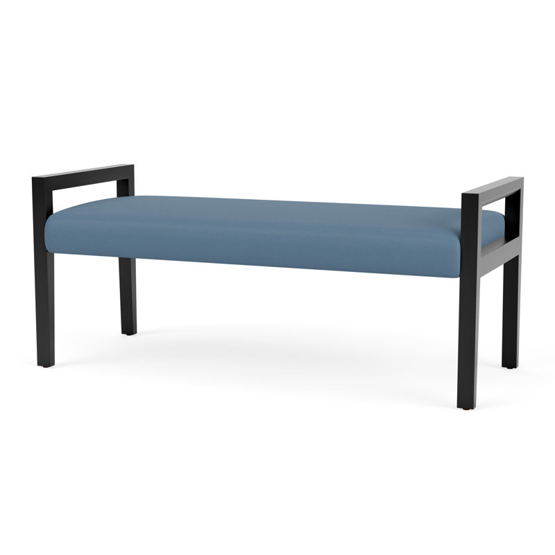 Banc en bois 2 places Brooklyn, Black, Open House Quarry Blue