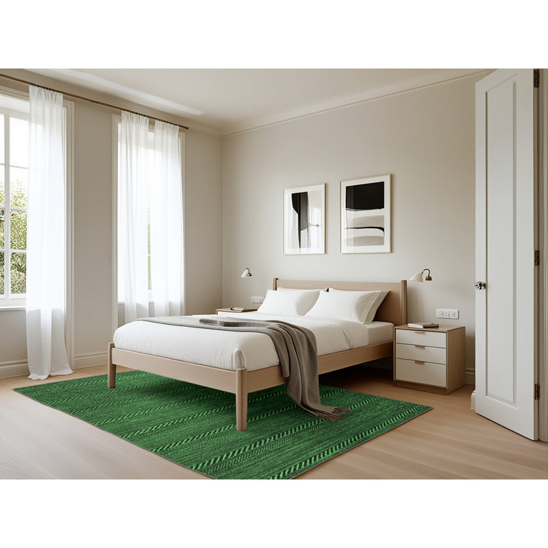 Performance Striped Indoor Rug, Rectangle 5' x 7'