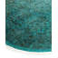 Tapis bleu noué à la main Mazarine, unique en son genre - bleu