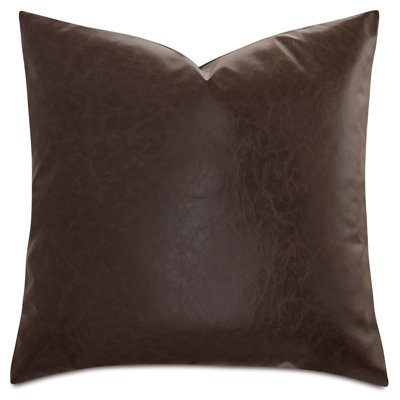 Housse de coussin décoratif en cuir Nevin