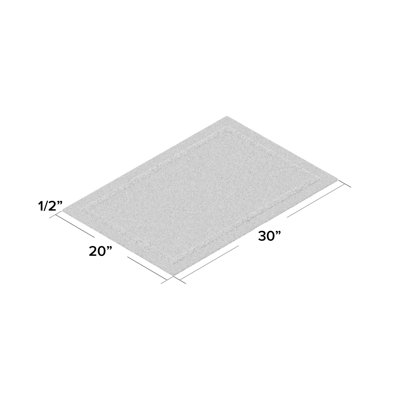 Amherst Blue 100% Cotton Rectangle Tufted 20x30'' Bath Rug