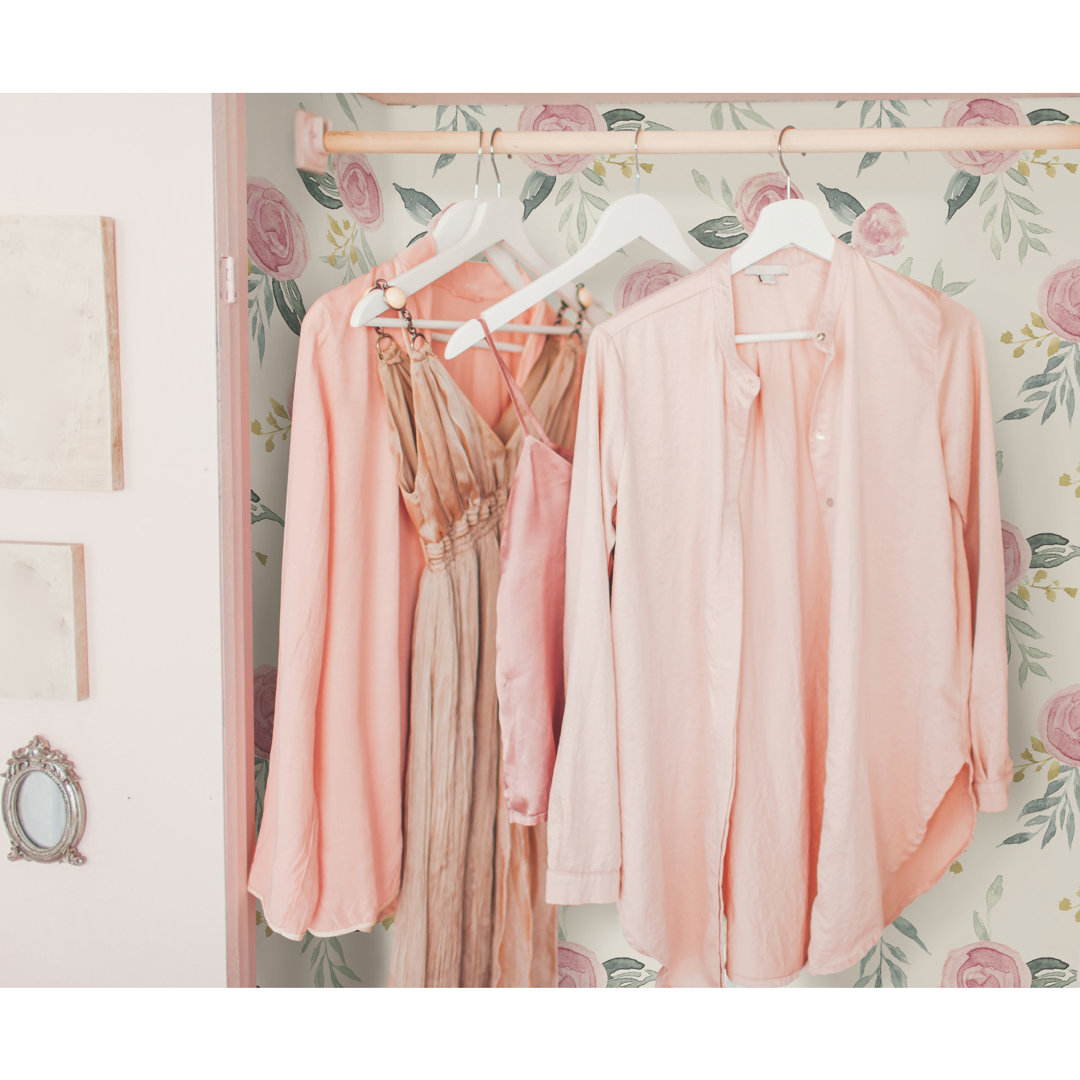 Watercolor Roses Wallpaper Magnolia Home 