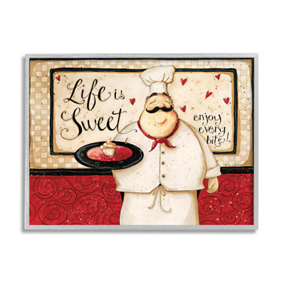 «Life Is Sweet Enjoy Every Bite», art de la giclée encadrée par Dan Dipaolo