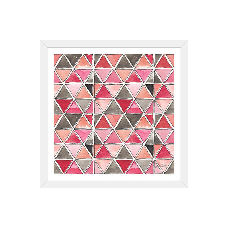 « chic accents pattern », art, H 24 po x l 24 po x P 1 po, Papier avec cadre blanc