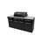 Mont Alpi Premium 70"W x 24"D x 46"H Black Stainless Steel Compact Outdoor Kitchen Island + White Granite Countertops + 32"W 4-Burner BBQ Grill + Storage Cabinets + Rotisserie Kit + Full Cover + Tool Hooks + Natural Gas Convertible + Lifetime Warranty 