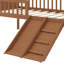 Lit en bois avec glissade et rangement, lit plateforme avec tablettes et échelle, garde-corps, espace de rangement sous le lit-1350938528