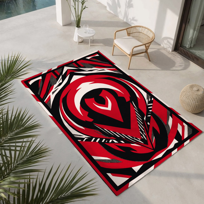 Tapis intérieur et extérieur Ruby Noir, Rectangle 9 pi x 12 pi