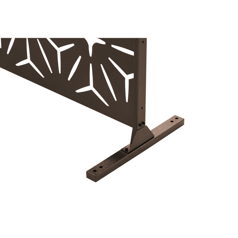 Outdoor Privacy Screen 3-Panel Freestanding, Decorative Room Divider, Bronze