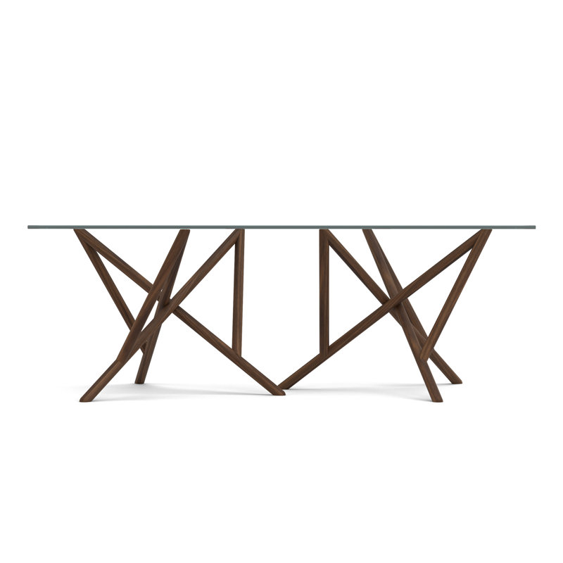Table avec plateau Baton, Noyer naturel