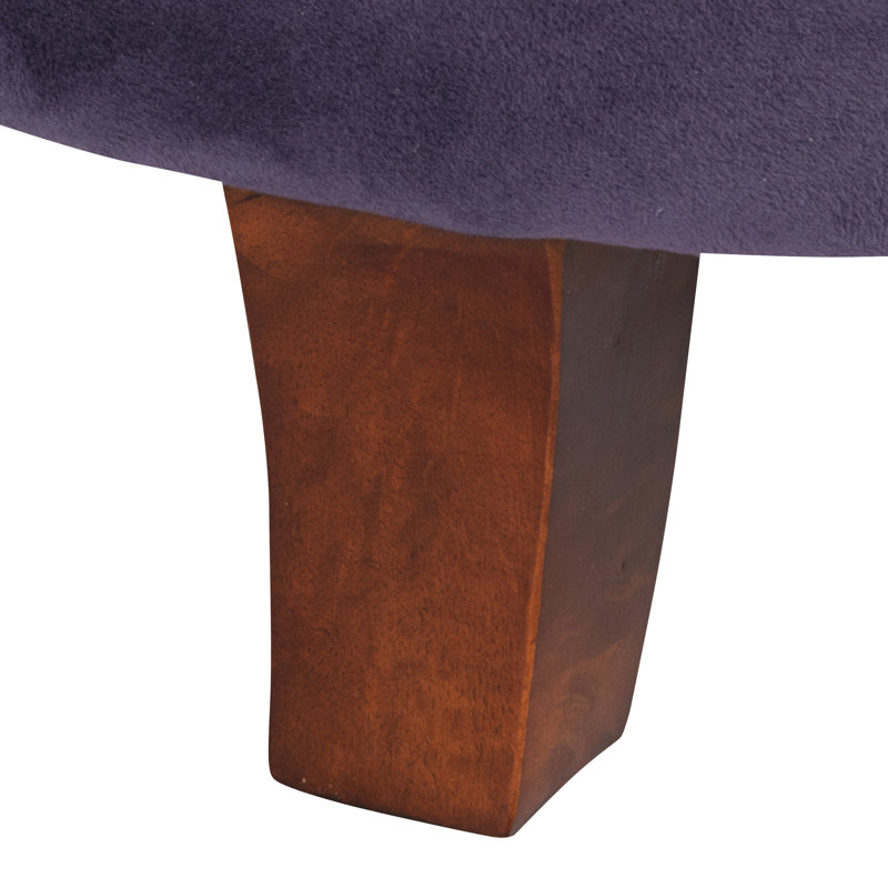 Repose-pieds capitonné rond avec rangement de 19 po Paymar, Aubergine intense