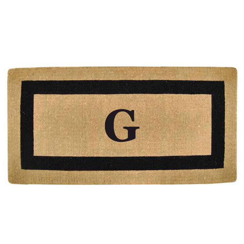 Tapis de porte antidérapant pour l'extérieur, L 24 po x L 57 po, Noir, G