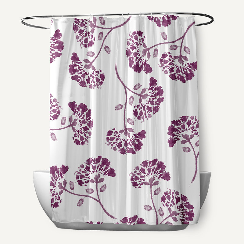 Rideau de douche simple Miki, Mauve