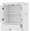 Armoire de rangement pour salle de bain avec 2 portes et tiroirs - Tablette réglable-113672835