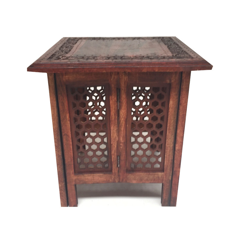 Abbey End Table, Brown, 56cm H x 54cm W x 54cm D