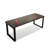 Black rectangular solid wood desk-1452694772