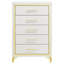 Commode blanche 5 tiroirs Chesney