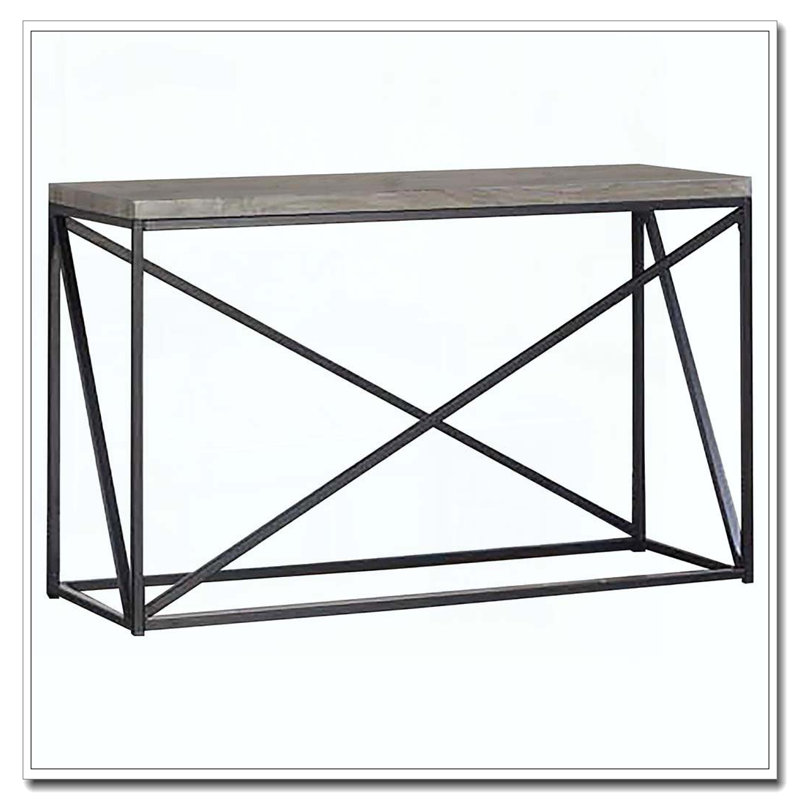 Sonoma Grey and Black Rectangular Sofa Table