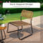 Colzie 2-Person Stackable Wicker Patio Set with Solid Wood Table