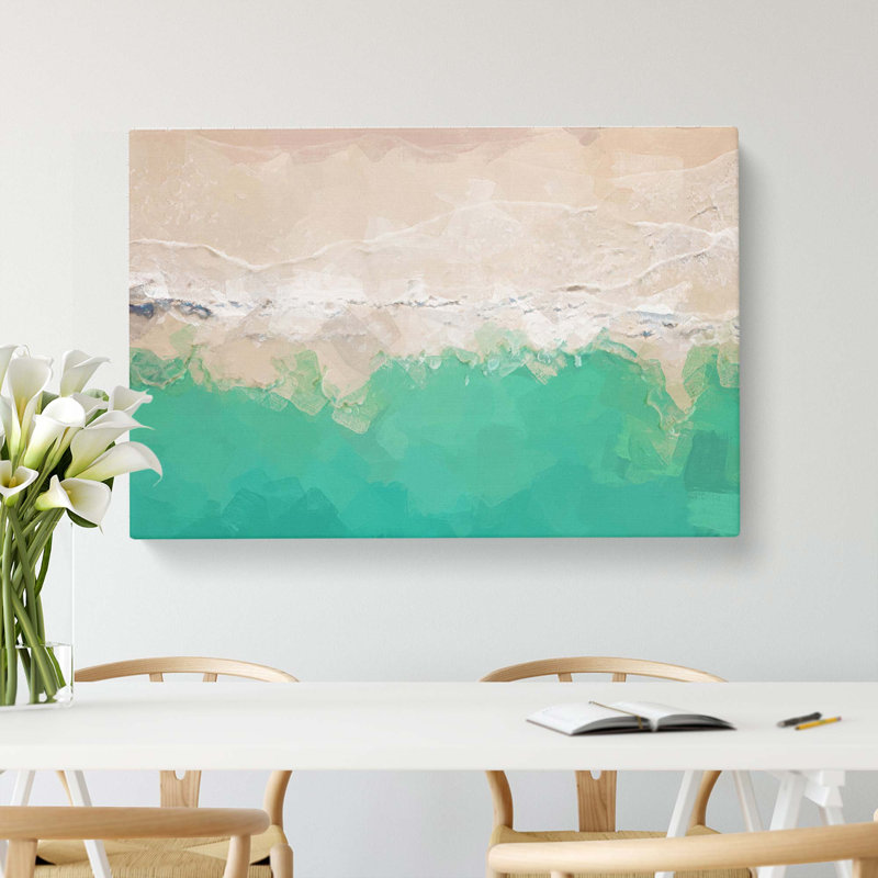Kailua Beach In Honolulu Hawaii In Abstract - Wrapped Canvas Painting, 50cm H x 76cm W x 3cm D