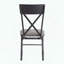 Ensemble de 2 chaises d'appoint - Tissu gris - Dossier en forme de X - Design industriel