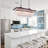 6 Light Dimmable Retro Rectangle Crystal Chandelier For Dining Room