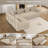 Boneless Convertible Sectional Sleeper Sofa Bed Modular Compression Couch With Removable Back And Arm-330436995