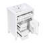 Meuble-lavabo autoportant de 24 po avec lavabo en céramique et rangement multifonctionnel-1523240758