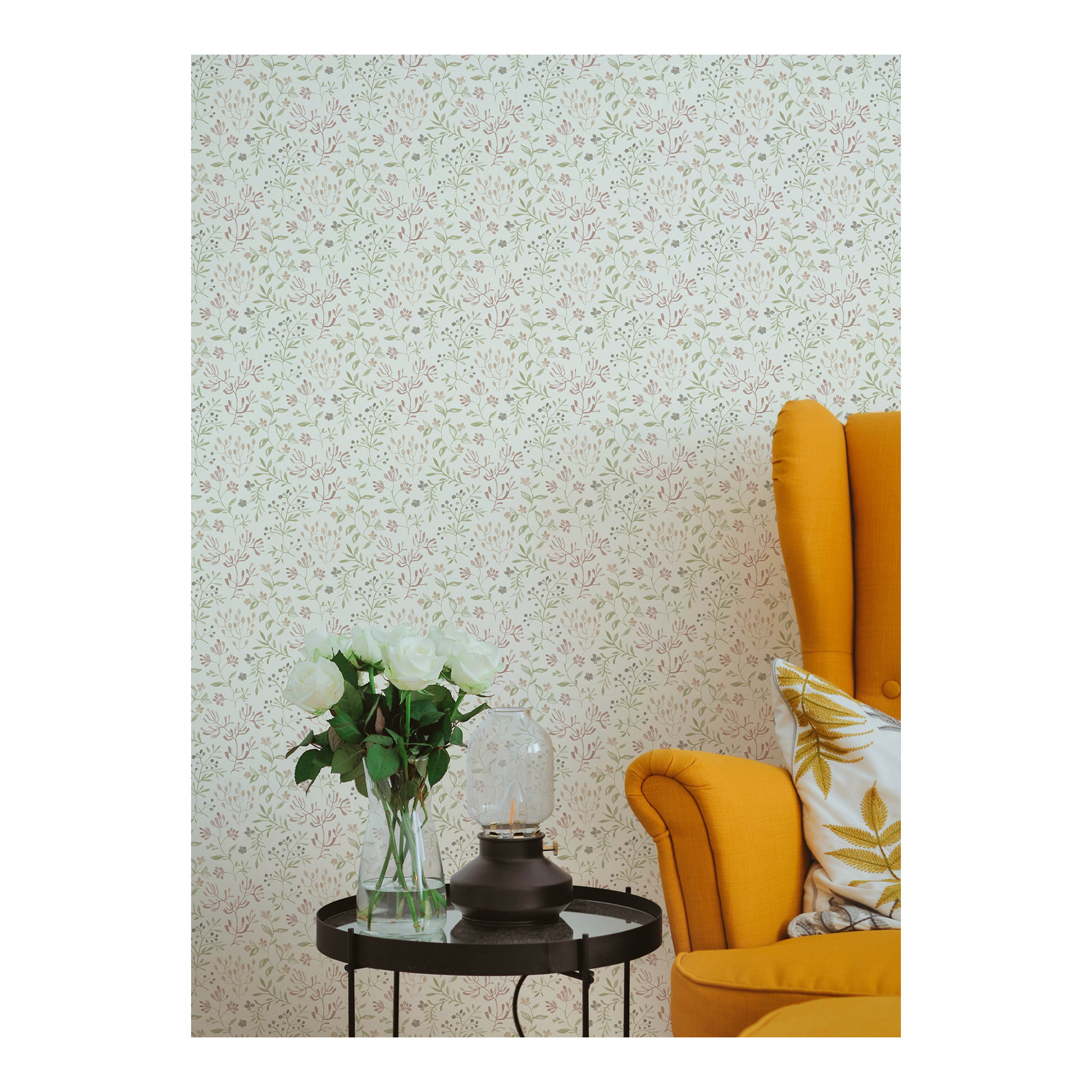 Siren Prepasted Floral Wallpaper, Pink