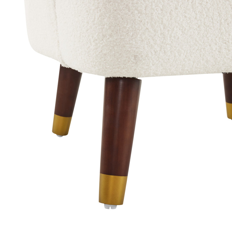  Chaise d'appoint avec accoudoirs encastrés Upholstein, Blanc