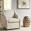 Fauteuil oscillant brun clair avec motif subtil et siège confortable de 30 po Chaise à profondeur de paquet pour le salon