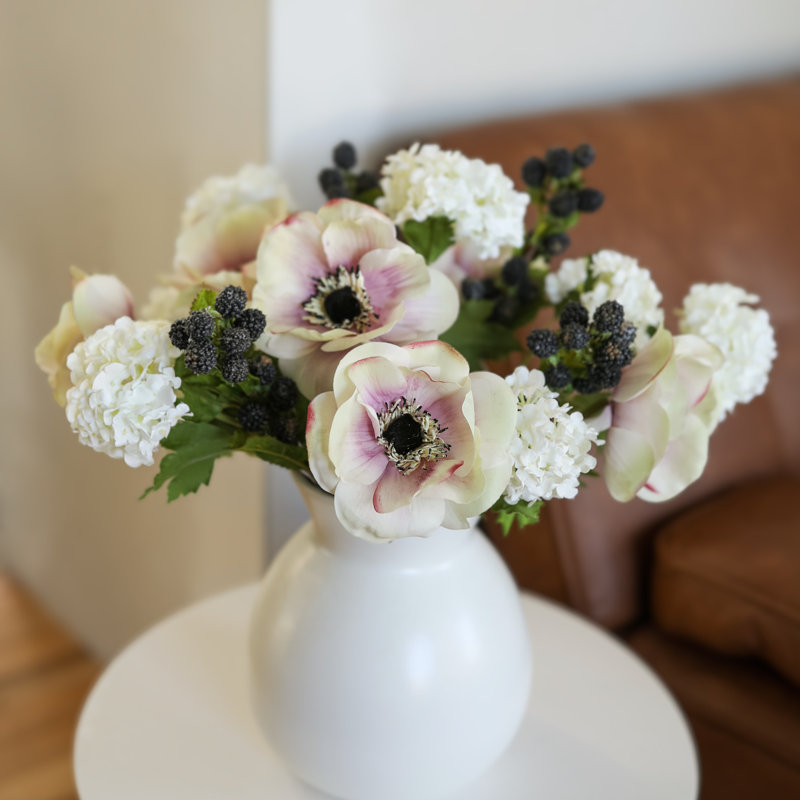 Real Touch Anemone Faux Floral, Peach