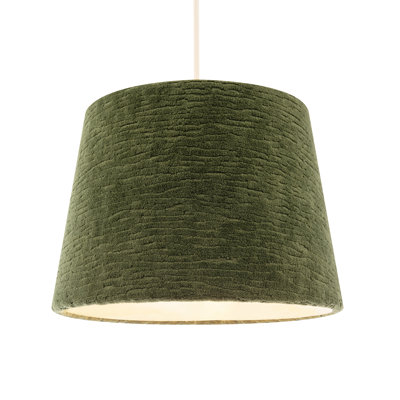 Thick Lined Textured Velvet Lamp Shade With Satin Inner By Happy Homewares