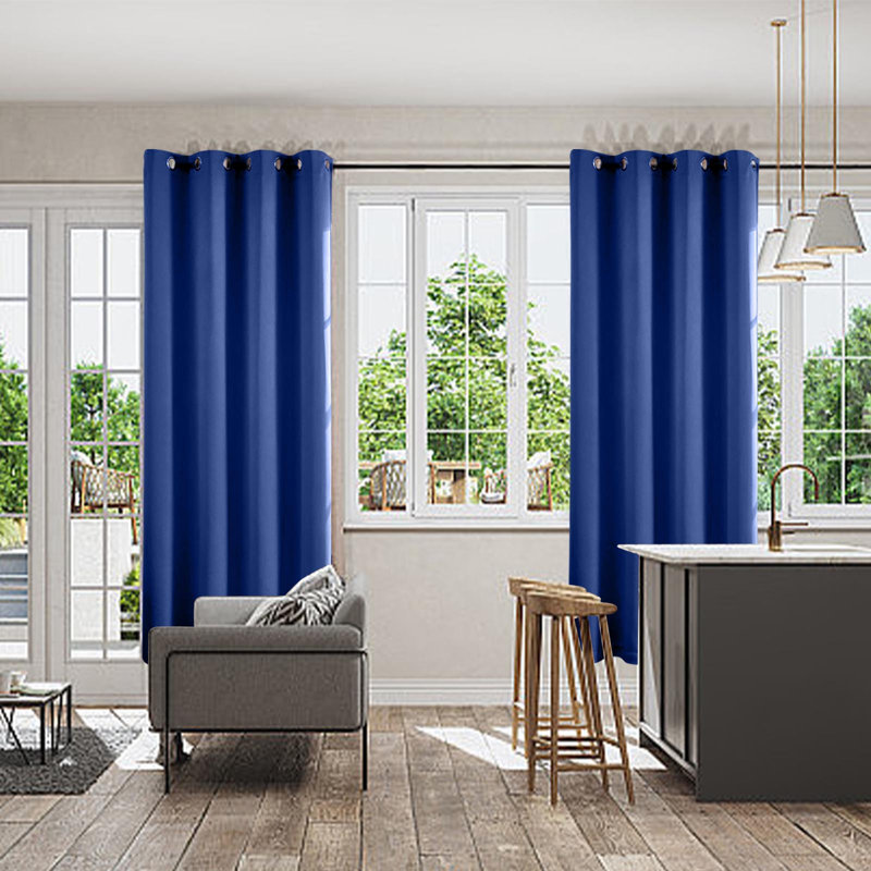 Paire de rideaux avec rideaux superposés de l 63 po x L 52 po pour chambre à coucher, E