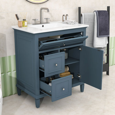 Meuble-lavabo moderne avec lavabo - construction durable, grand espace de rangement