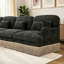 Canapé modulaire en chenille à imprimé léopard 100 po Geneveve-702169695-702169698