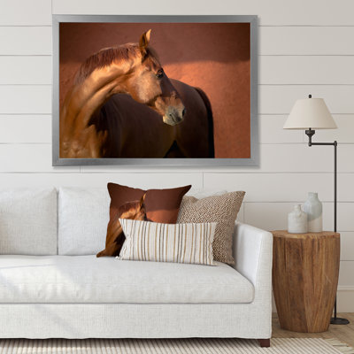 " Portrait Of The Chestnut Thoroughbred Horse "