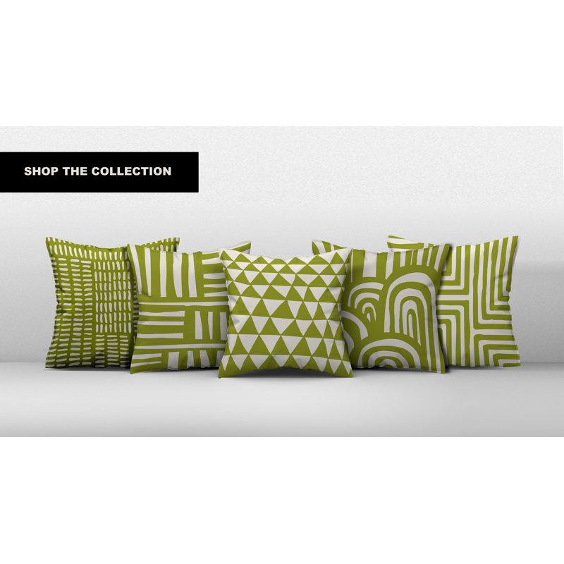  Coussin intérieur / extérieur carré, L 17 po x H 17 po, Chartreuse