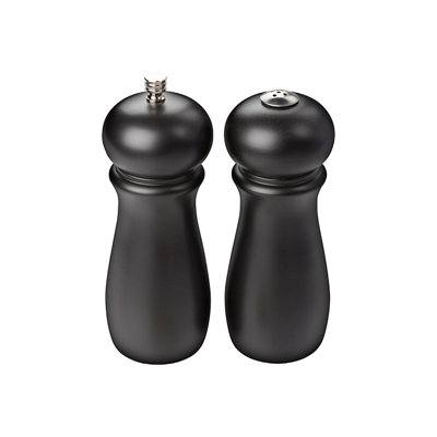 Rubberwood Salt Shaker and Pepper Mill Set
