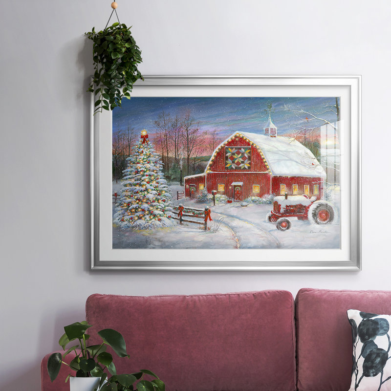 Anticipating Christmas, reproduction d'art encadrée, Argent, H 30 po x l 44 po x P 1,5 po