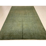 Tapis contemporain moderne patiné unique 6 pi 6 po x 9 pi 6 po One-of-a-Kind