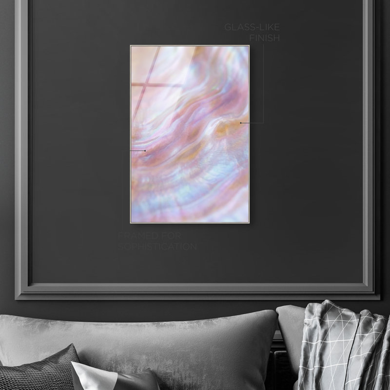 Iridescent Wave II Print by Oliver Gal, 31"H x 21"W, Silver Floater Frame