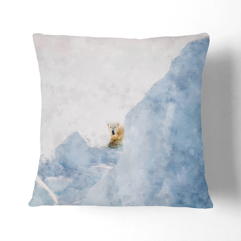Square Cushion, 40cm H x 40cm W x 15cm D, Blue/Brown/Black