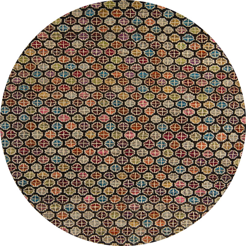 Tapis abstrait moderne 5374, Rond 6 pi
