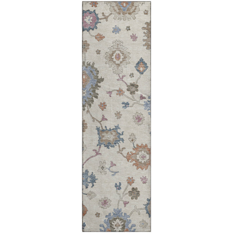 Premium Machine Washable Jaylin AMF1218 Global Rug, Runner 2'3" x 7'6"