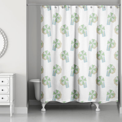 Rideau de douche simple en polyester Ahona